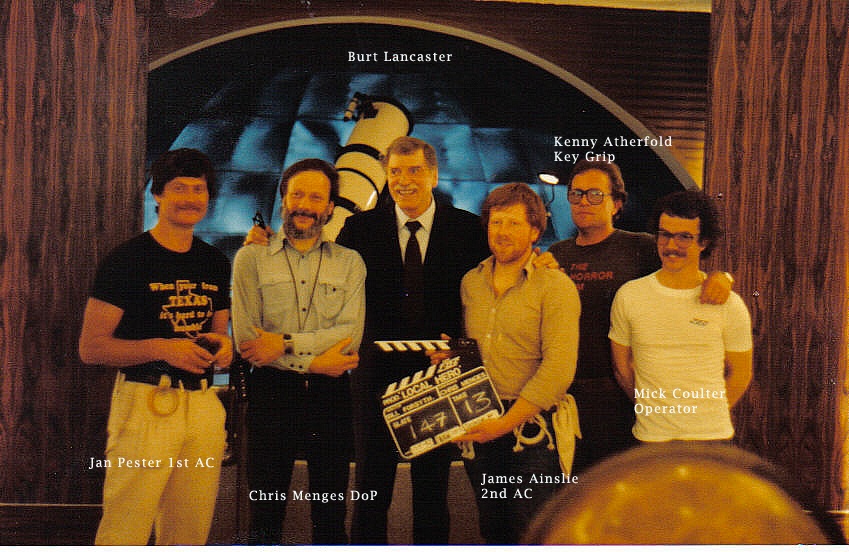 Local hero camera crew with Burt Lancaster